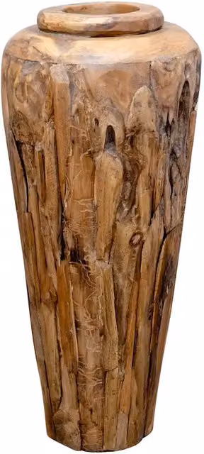 Vaso Decorativo-Fioriera 40x100 cm in Legno Massello di Teak
