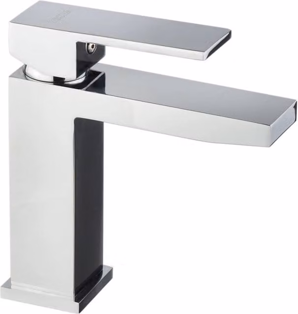Miscelatore lavabo Manhattan Rubinetterie I Crolla a leva singola, design quadrato, cromato – 1