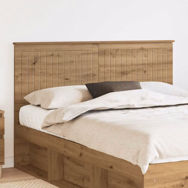 Testiera per letto moderna vidaXL in legno ingegnerizzato color rovere