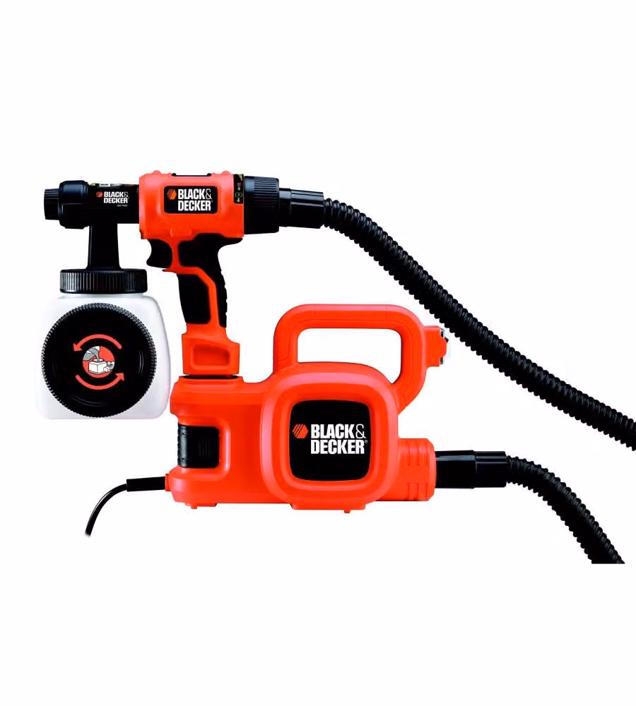 Pistola a spruzzo elettrica Black+Decker HVLP 450 W arancione per lacca e vernice – 2