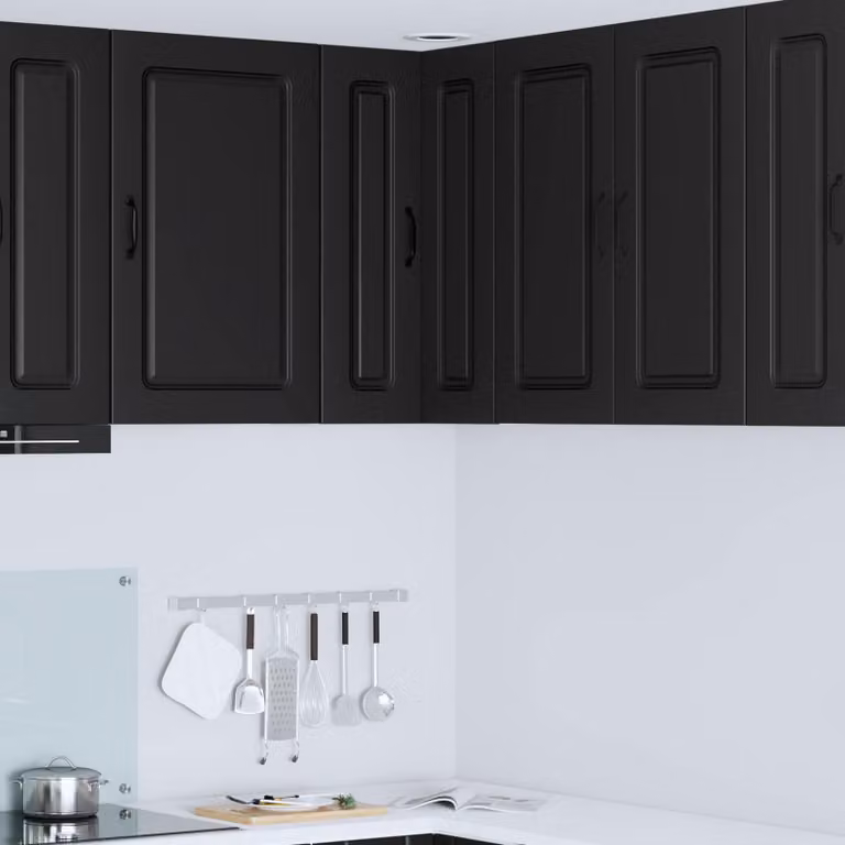 vidaXL Pannello per lavastoviglie Kalmar Nero L: 57 cm, P: 57 cm, H: 80 cm