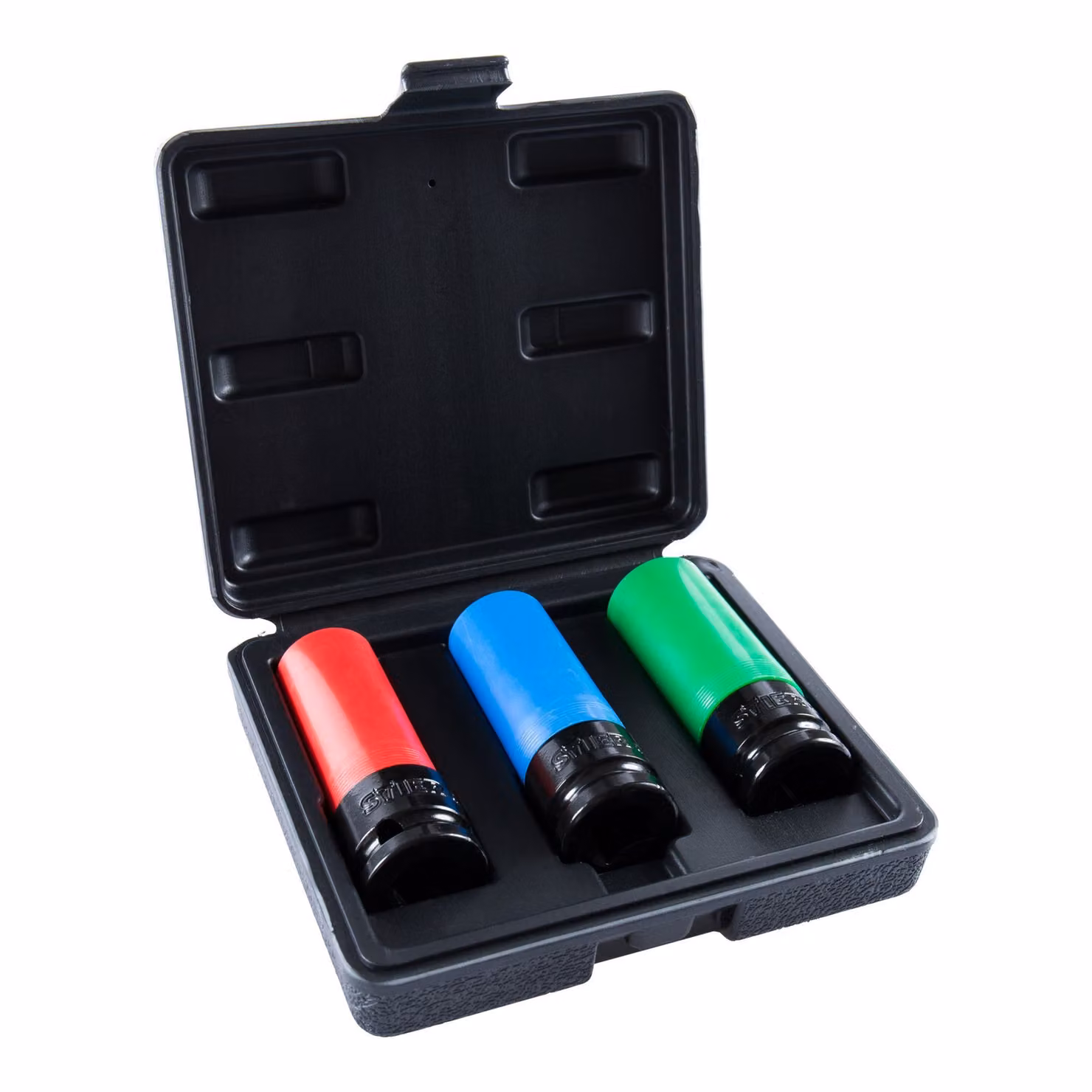 Set di chiavi a bussola STIER Kraft, attacco 1/2 pollice, SW 17/19/21 mm, bussole, versione lunga, 3 pezzi, in pratico contenitore, per montaggio ruote