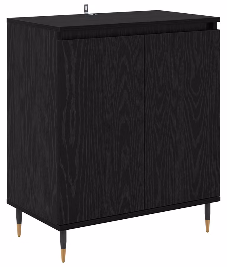 Credenza Rovere Nero 60 x 35 x 70 cm Legno multistrato