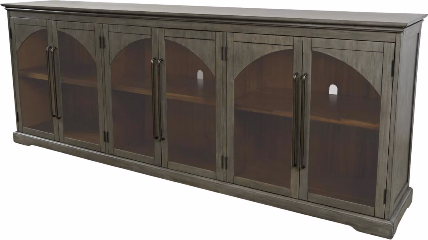 FURNLUX Credenza Avola Grigio Verde E Marrone 244cm / Colore principale: Grigio / Dimensioni: 244 x 92 x 43 cm