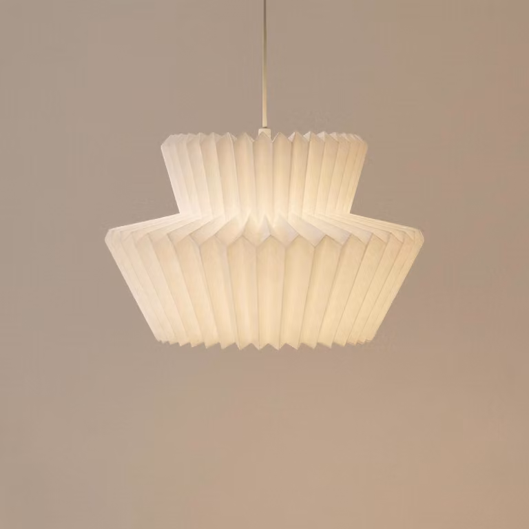 Lampada a sospensione Magali Lindby, dimmerabile, Bianco / Opale, Soggiorno / Sala da pranzo, Carta / Lunolit / Lunopal, Lampada a sospensione
