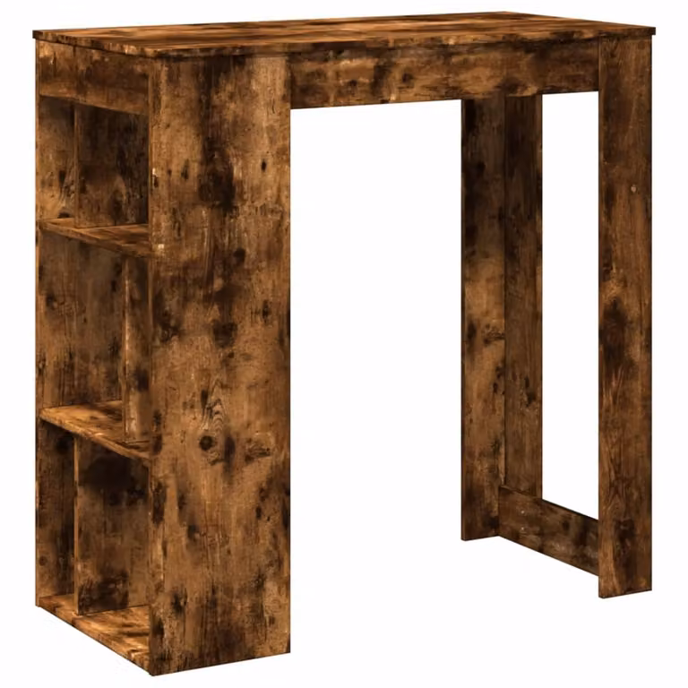 Tavolo Bar con Rastrelliera Rovere 102x50x103,5 cm Multistrato