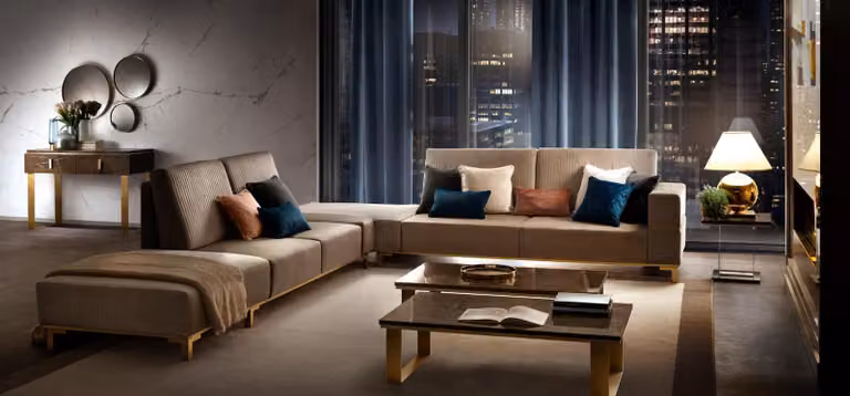 Ecksofa Sofa Couch Textilsofa Wohnlandschaft Luxus Moebel L-Form Couchtisch 2tlg