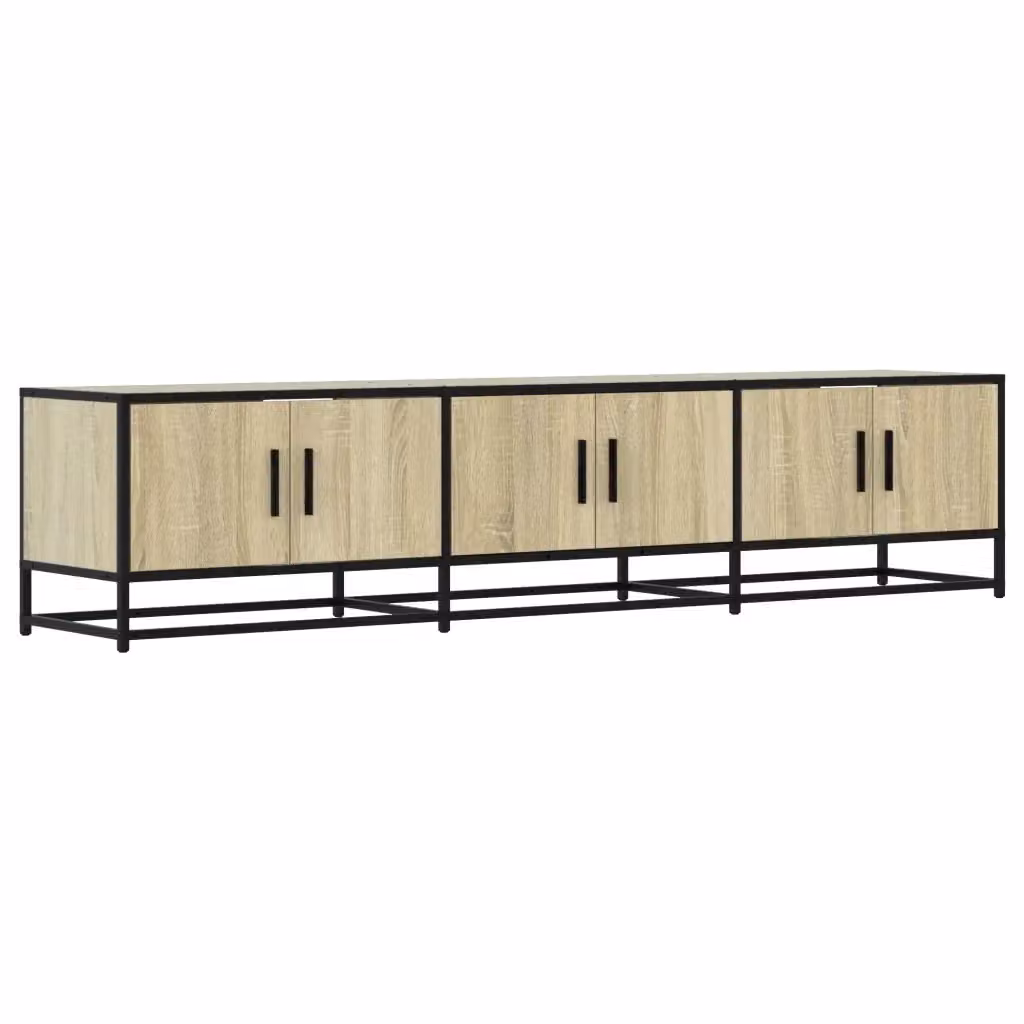 Mobile Porta TV Industrial vidaXL in Legno e Metallo, Colore Marrone e Beige, L/P/H: 180 x 35 x 41 cm – 2