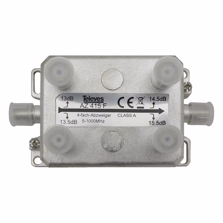 Televes F - Derivatore quadruplo 4-1000 MHz AD: 12-16 dB AZ415F