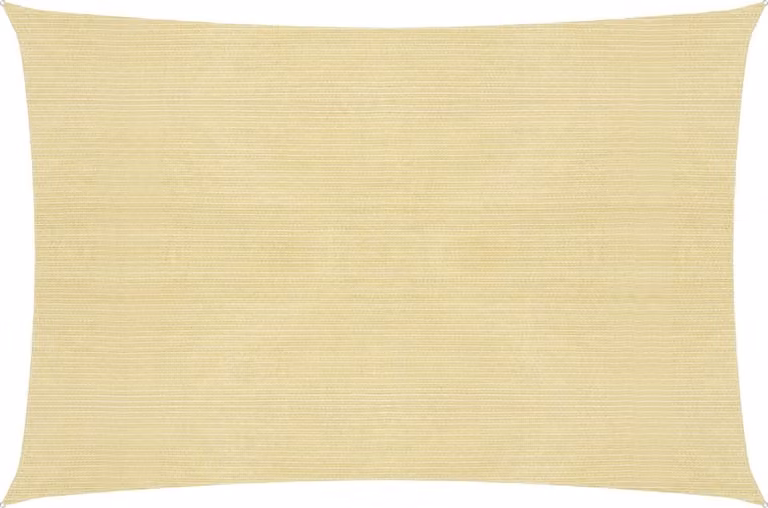 The Living Store Tenda da sole 160 g/m² Beige 6x8 m HDPE