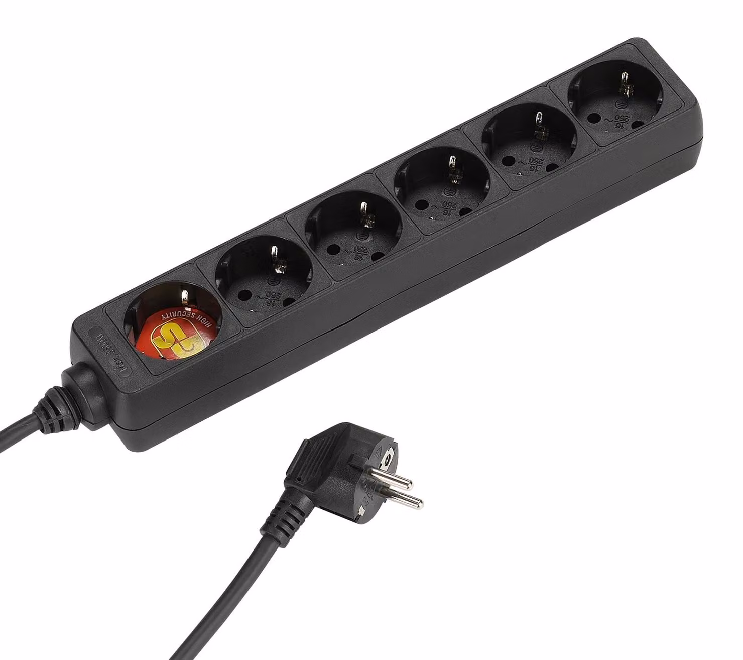 VIVanco™Multipresa Nera Con 6 Schuko, 1,4M