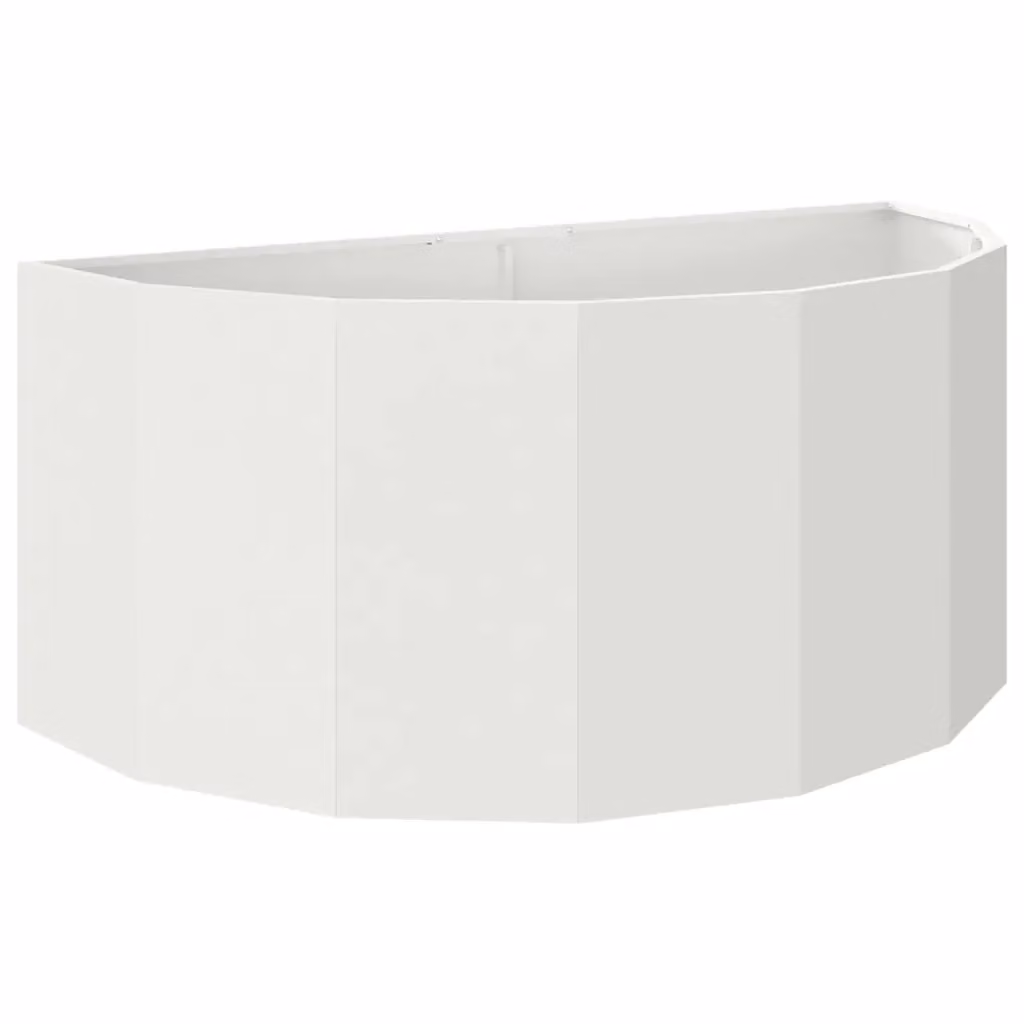 Fioriera a vasca vidaXL in acciaio bianco L: 120 cm, P: 60 cm, H: 50 cm – 2