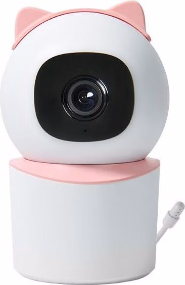 IMMAX NEO LITE SMART Telecamera di sicurezza per interni BABY, 355°50°, P/T, Wi-Fi, 4MP, rosa, TUYA