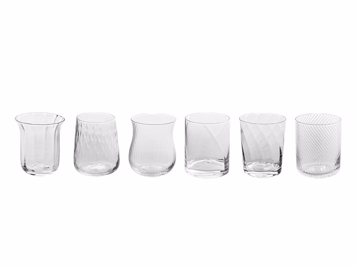 Diseguale Tumbler Trasparente - Set da 6