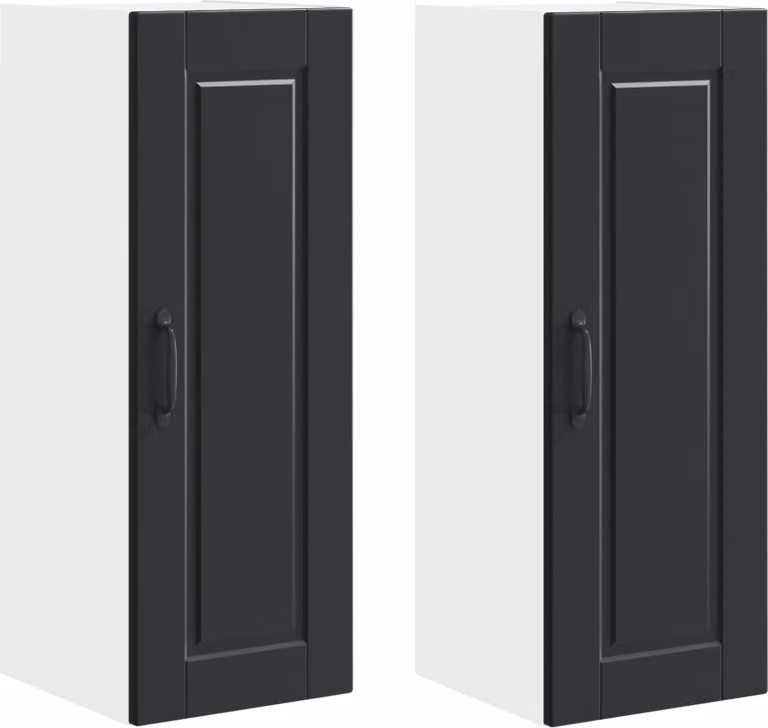 Armadietto a muro PORTO 2 pcs Nero 30 x 31 x 80 cm