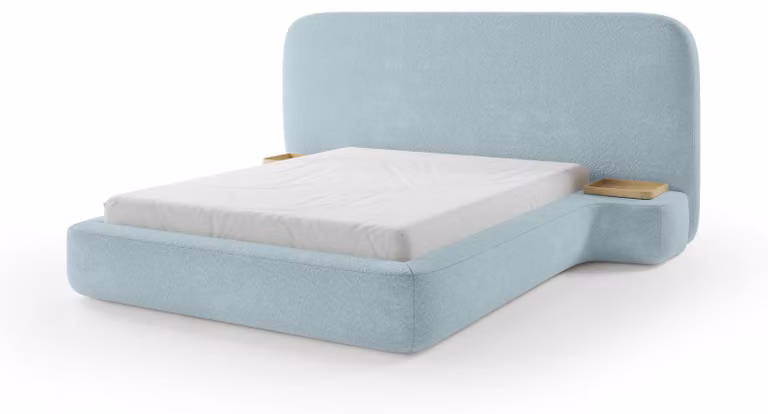 Letto imbottito Genz Eisazur, dimensioni 180 x 200 cm