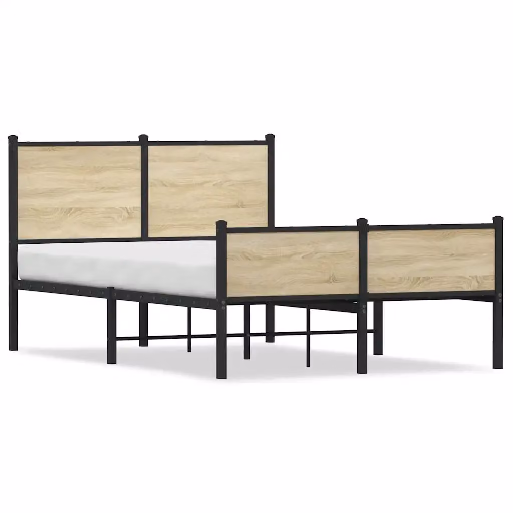 Struttura Letto Design Mania in Metallo e Rovere Sonoma, L 120 x P 200 cm – 2
