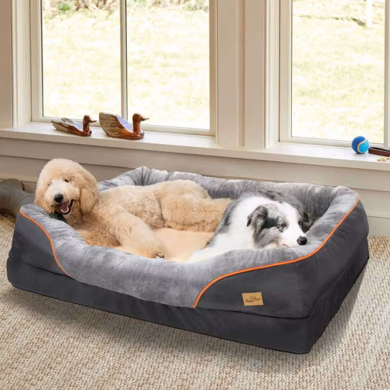 Letto grande per cani, realizzato in morbida flanella con rivestimento lavabile