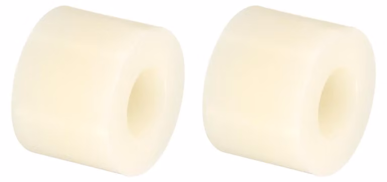 12 rondelle distanziatrici in nylon, dimensioni 5,3x11x8 mm, per viti M5, colore beige