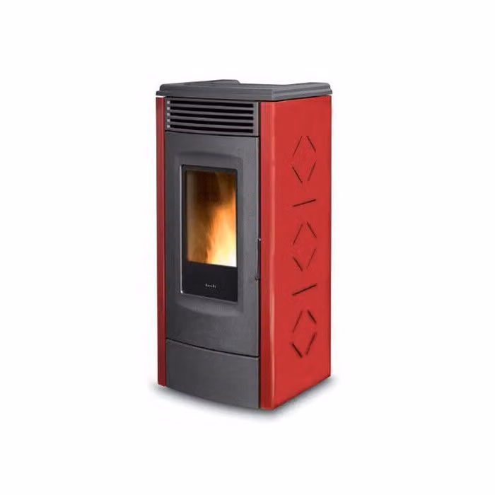 Stufa a pellet Mod. Ravelli RC 120 Touch - Bordeaux