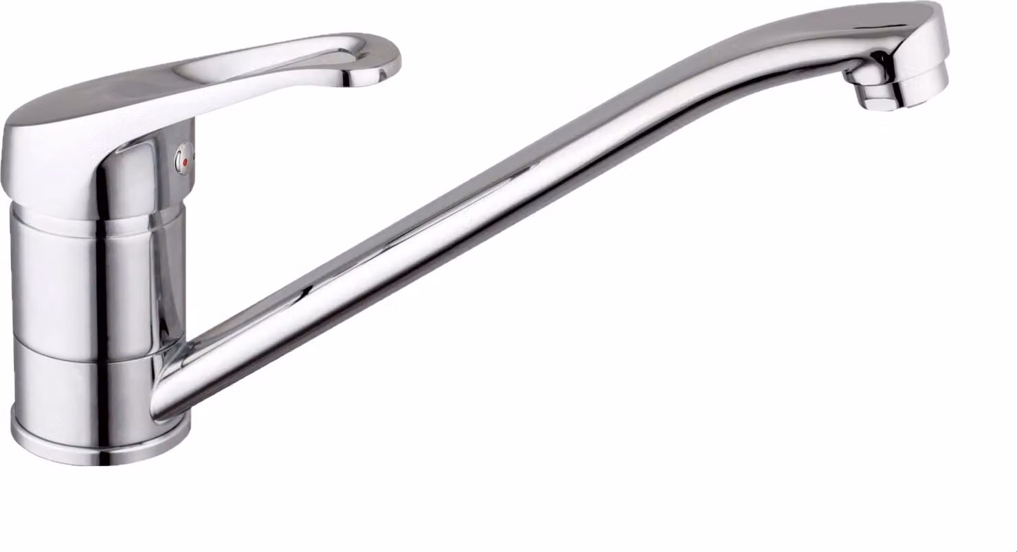 Rubinetto da cucina SCHÜTTE TASSONI, rubinetto da cucina a bassa pressione, rubinetto da cucina girevole a 360°, miscelatore da cucina in cromo