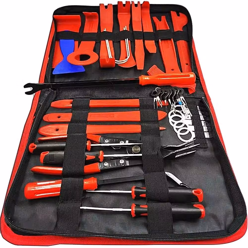 Set di strumenti per la rimozione della pellicola protettiva per auto, 238 pezzi, realizzato in plastica di alta qualità, design ergonomico, ampia compatibilità, pratica custodia per il trasporto