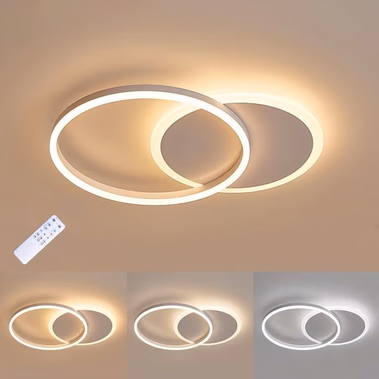 Lampada a soffitto LED dimmerabile, 36W, 3000K-6000K, dimensioni 55x40x6 cm