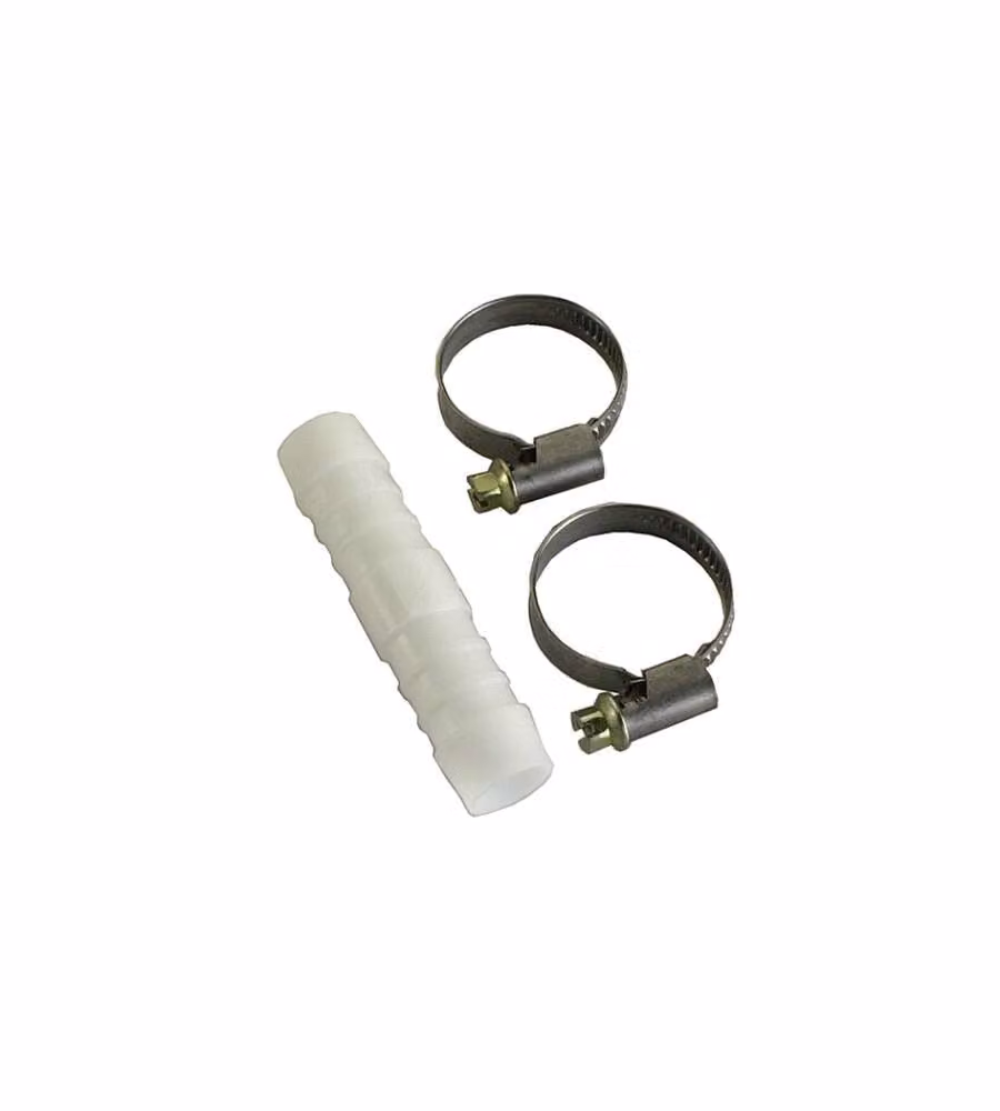 Giunzione per tubi + 2 fascette - 16 mm = 5/8