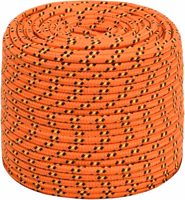 Corda multiuso in plastica vidaXL arancione, diametro 8 mm, lunghezza 50 m