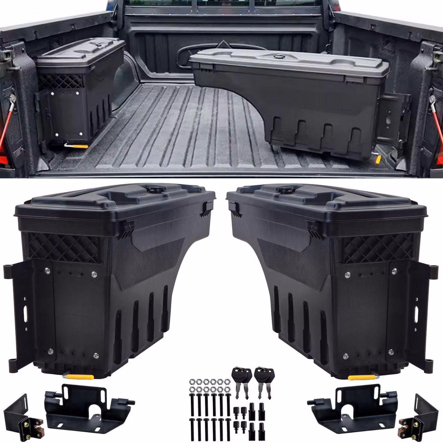 Contenitore di stivaggio per cassone Ford Ranger T9 dal 2023, con chiusura a chiave