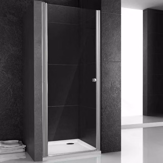 Porta doccia battente swing per nicchia cristallo temprato *** misure 87-90xh195 cm stampato, confezione 1