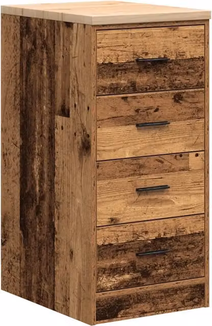 Armadio portaoggetti da garage 40 x 51 x 85 cm con superficie di lavoro versatile decoro vintage in legno legno vecchio 02_0051392