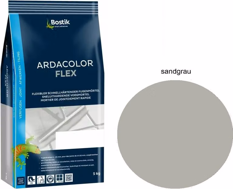 Bostik Ardacolor Flex Fuge sabbia grigia 5Kg piastrelle malta per pietra naturale