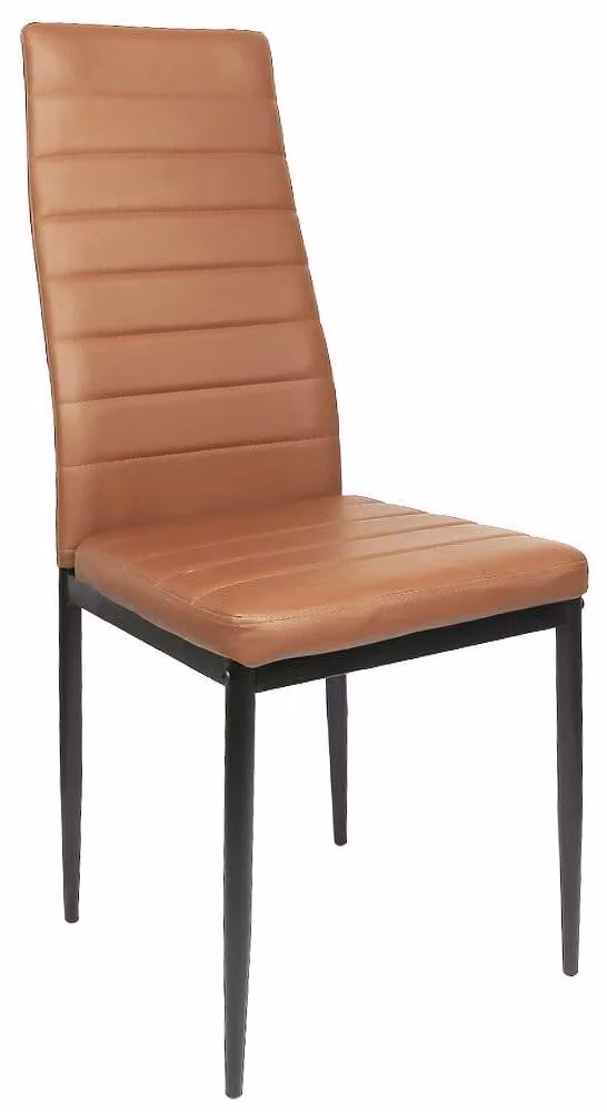 Sedia da pranzo - Sedia da cucina - Struttura in metallo - Seduta imbottita - Senza braccioli - Stile moderno e minimalista - Da montare - Khaki scuro