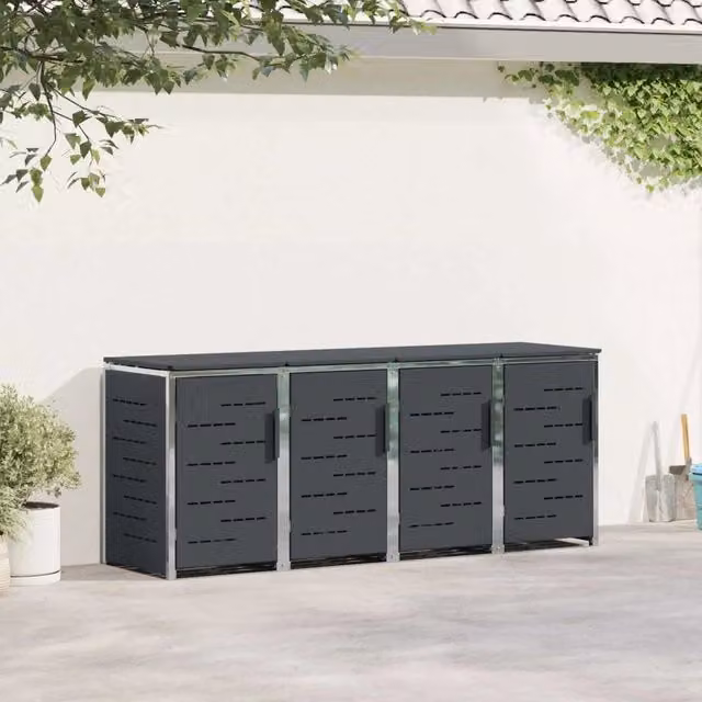 Stoccaggio contenitore a ruote for 4 Bins 240L Acciaio Inox 3422242