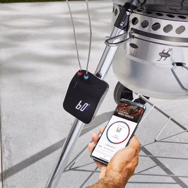 Dispositivo Smart Wi-Fi Weber per il controllo digitale della temperatura, colore nero