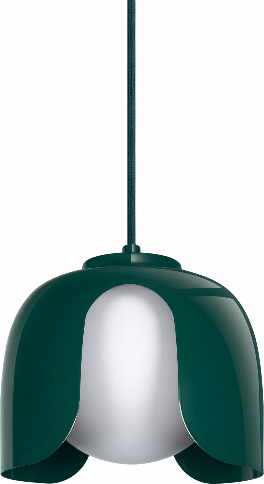 OSRAM Decor Corolle, lampada a sospensione, vetro metallico verde, attacco E27, cavo tessile, 200 mm, stile retrò