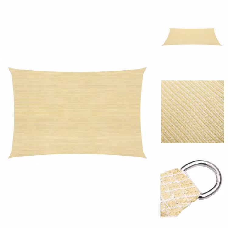 vidaXL Tenda da sole 160 g/m² Beige 5x6 m HDPE - Ombrelloni e tende da sole