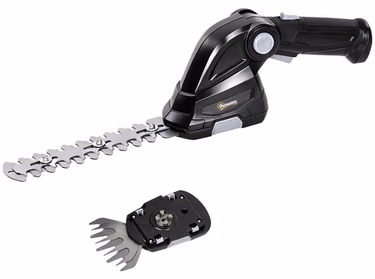 Tagliasiepi e decespugliatore a batteria 2-in-1 | Colore: Nero | Dimensioni: 8,5 x 47 x 12 cm