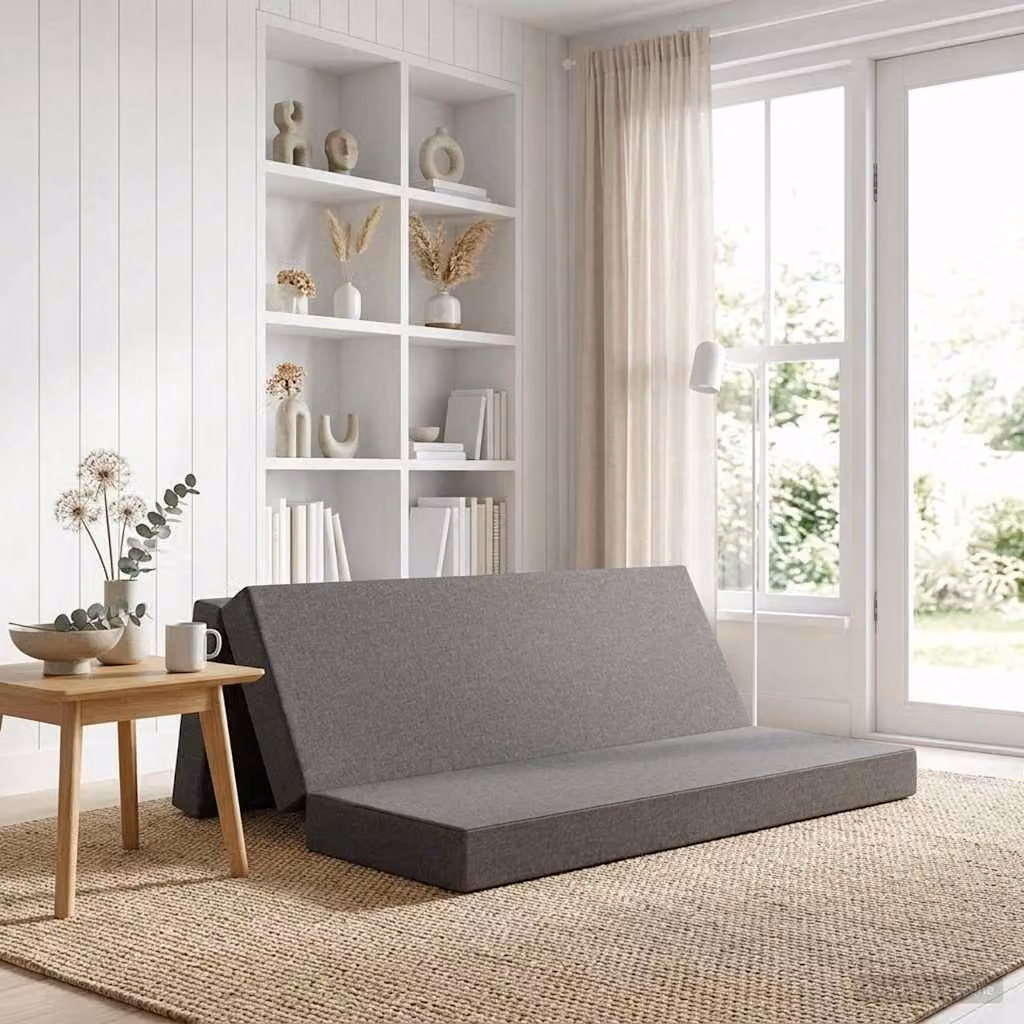 vidaXL Divano Letto Pieghevole Moderno Grigio L: 180 cm, P: 67 cm, H: 45 cm