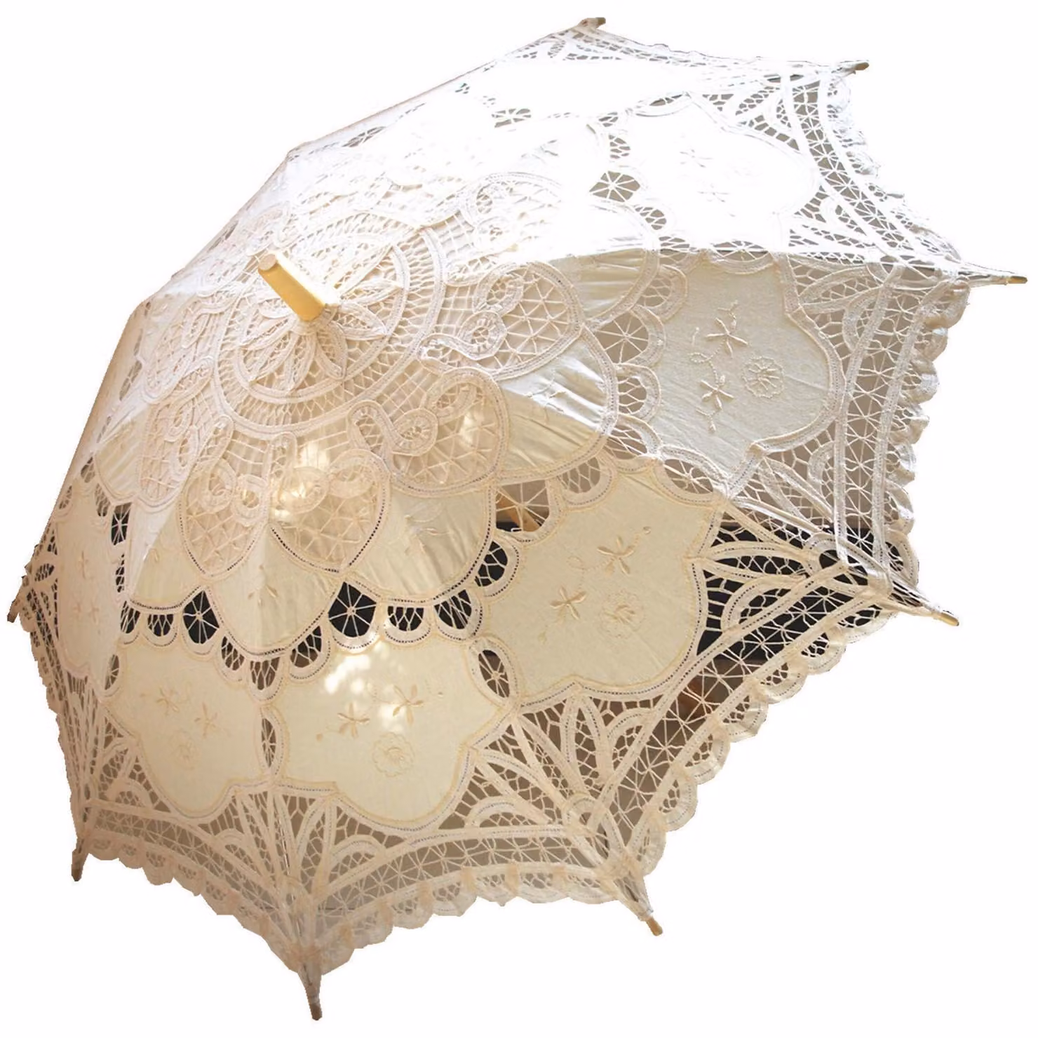 Ombrello elegante color avorio per matrimonio, sposa, 76 cm