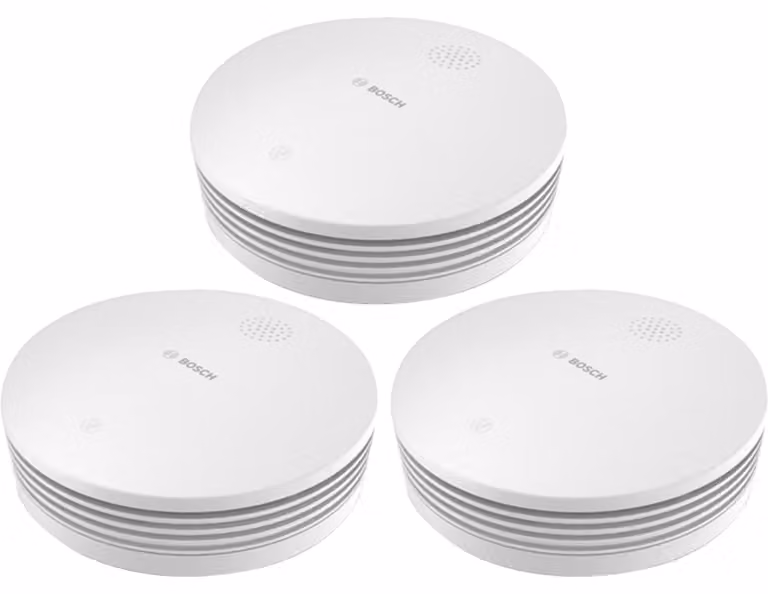 Bosch Smart Home Rilevatore di fumo II bianco, confezione da 3