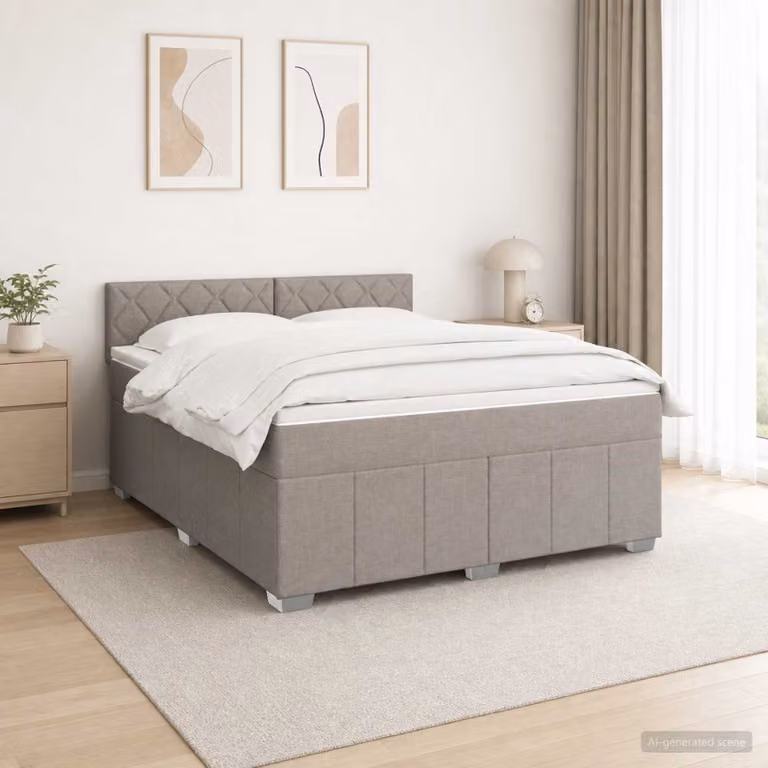 Letto box spring ibrido vidaXL con materasso a molle insacchettate in tessuto, L/P: 180 x 200 cm