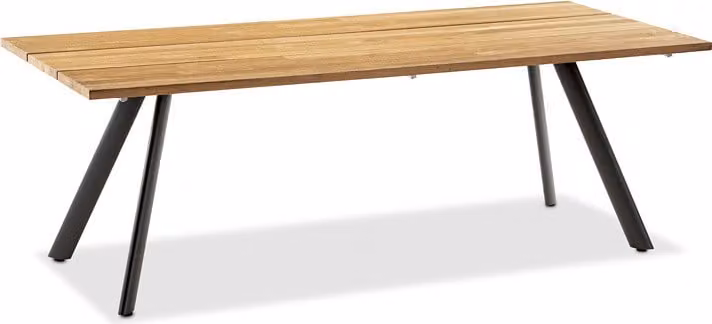 Niehoff - Tavolo da giardino in teak Noah - Alluminio 220 x 95 cm Teak oliato Struttura a treppiede