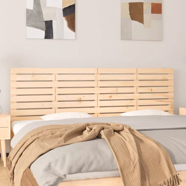 Testiera da parete vidaXL in legno massello di pino, L: 166 cm, H: 63 cm, P: 3 cm