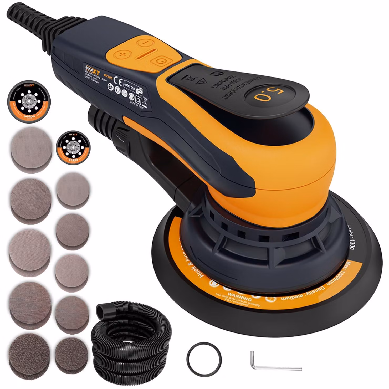 Levigatrice orbitale da 350 W - Diametro del disco da 150 mm - Elettrica, con cavo