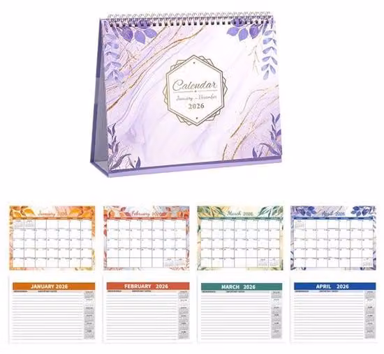 Agenda giornaliera personalizzata, organizzazione della scrivania, modello 4