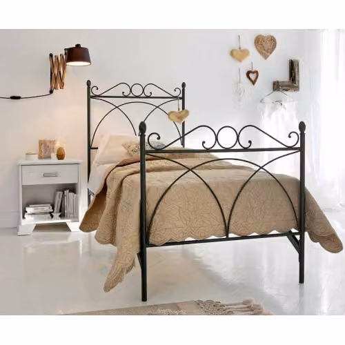 Letto singolo classico in ferro battuto Colombini Casa - Anthony