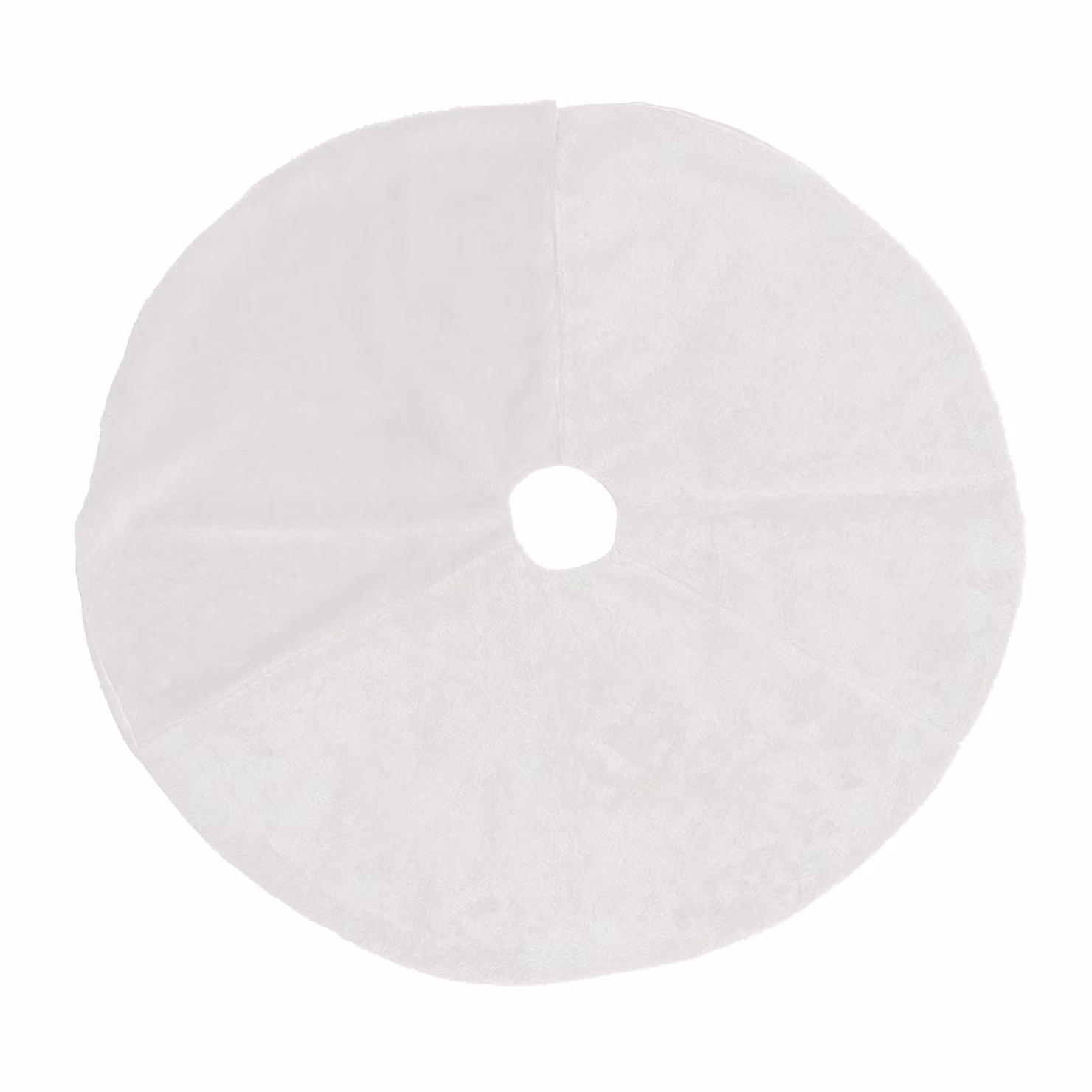 Copribase per albero di Natale Vestiamo Casa Gran Natale Bianco Effetto Peluche Diametro: 120 cm – 1