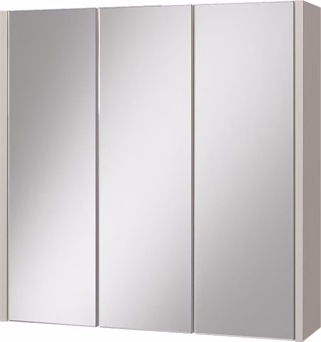 Specchio contenitore bagno Vicco Majest Cachemire 67.4 x 68 cm con 3 porte a specchio, Model 58690